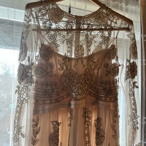 Beaded anthro wedding/reception dress